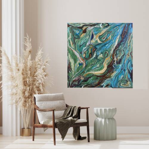 Artwork (100*100 cm, cotton, acrylic, 058)