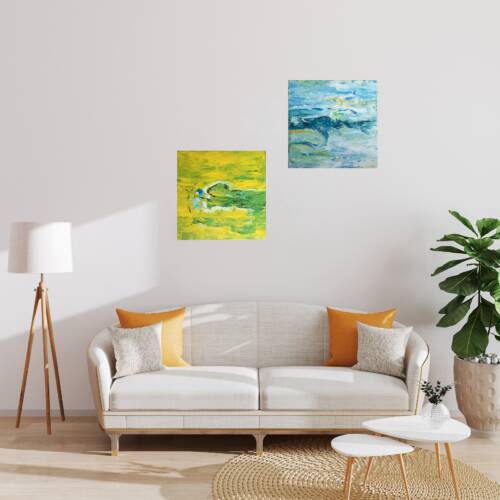 Artwork (2 pieces, each 50*50 cm, cotton, acrylic, 064)