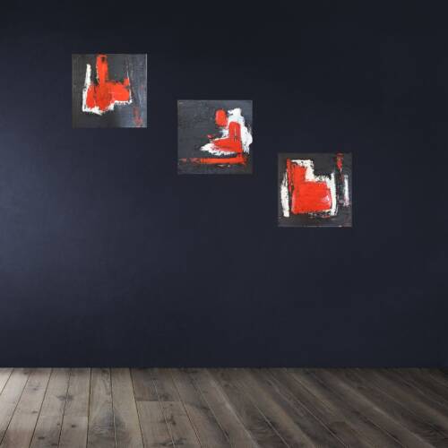 Artwork (3 pieces 35*35cm each, acrylic, linen, 070)