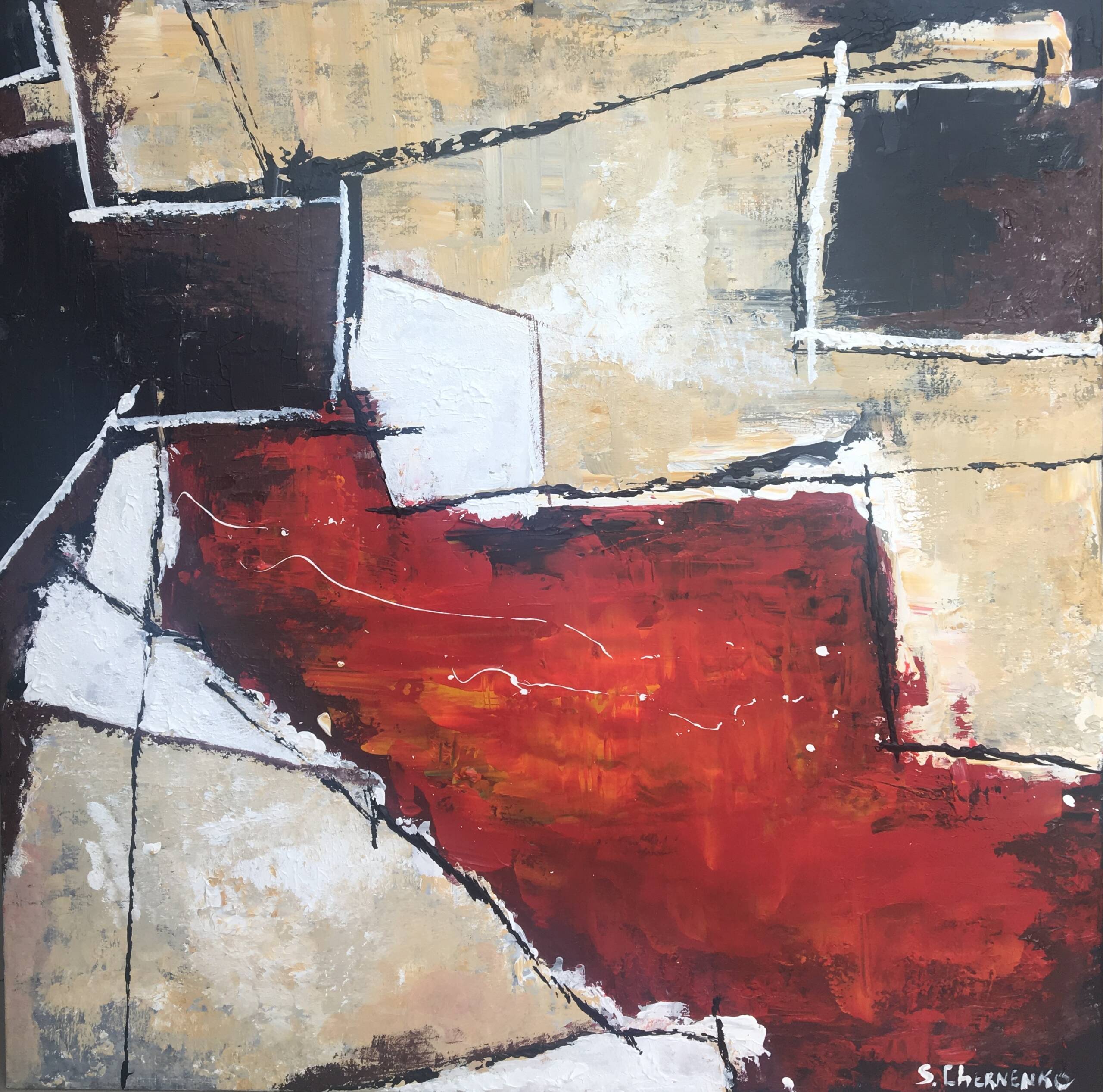 Artwork (90*90, linen, acrylic, 155) - Зображення 2