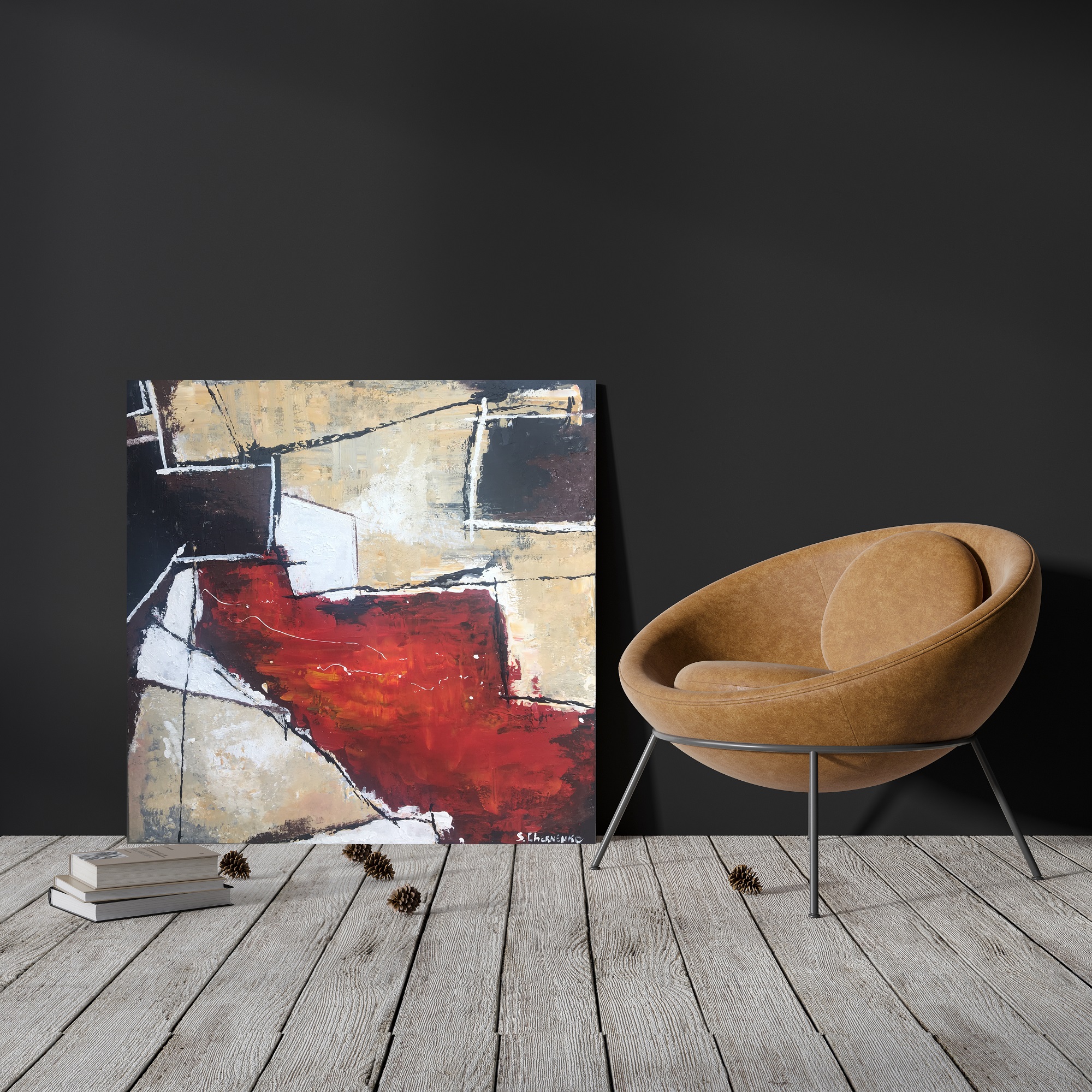 Artwork (90*90, linen, acrylic, 155)