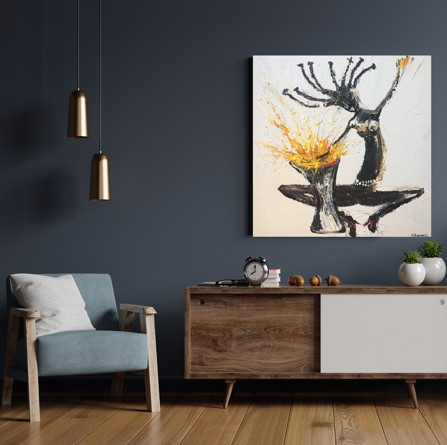 Artwork (80*80, linen, acrylic, 240)
